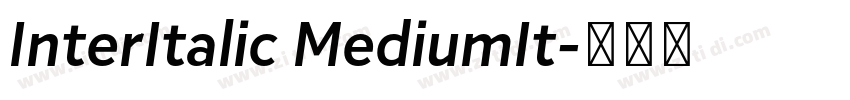 InterItalic MediumIt字体转换